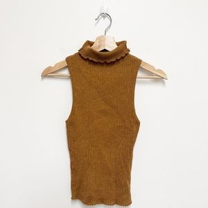 Urban Outfitters High Neck Sleeveless Knitted Top